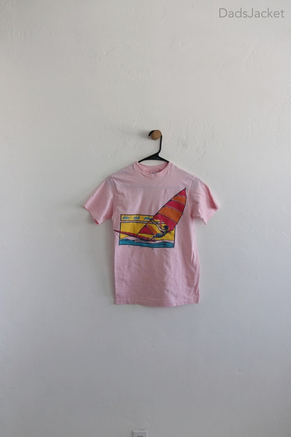 90s Windsailing Hawaii Pink Single Stitch Hanes Te