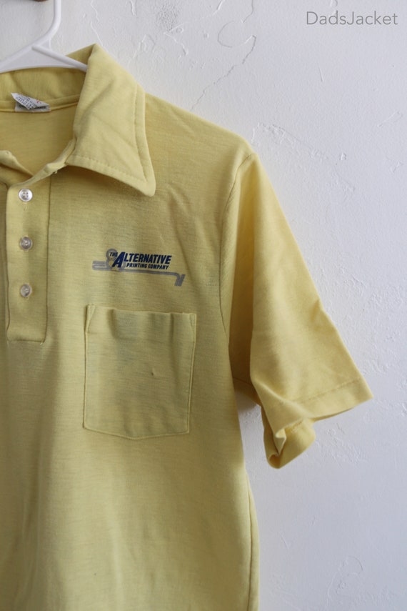 70s Polo Knit Employee Shirt Large - image 3