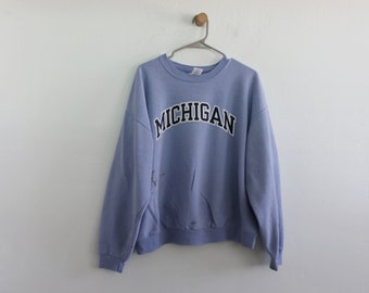 Michigan Pastel Distressed Sweatshirt XL