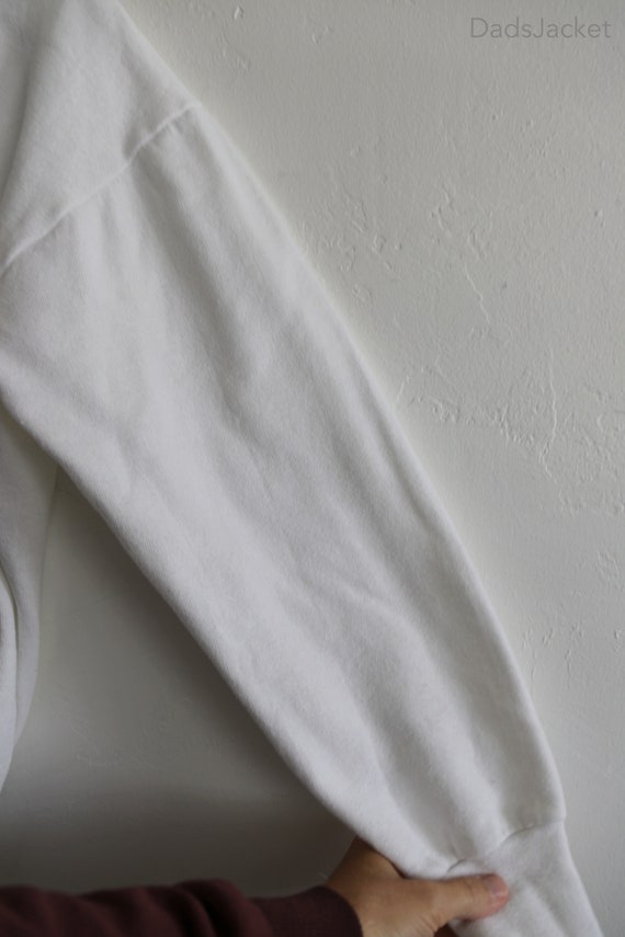 White Cotton Blank 80s Sweatshirt Large - image 5