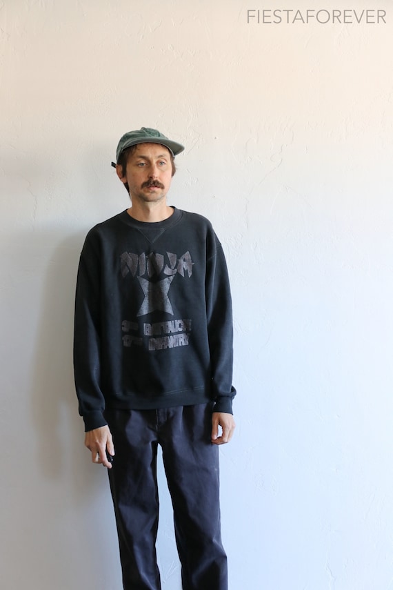 Ninja Russell Faded Military Sweatshirt Large