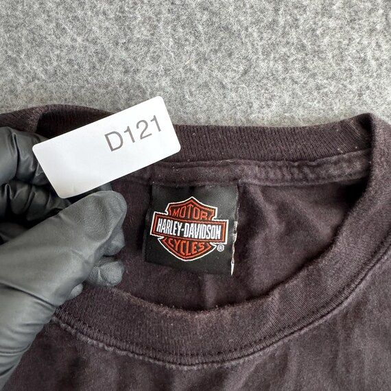 Harley Davidson Skull Angel Wings Black y2k Medium - image 2