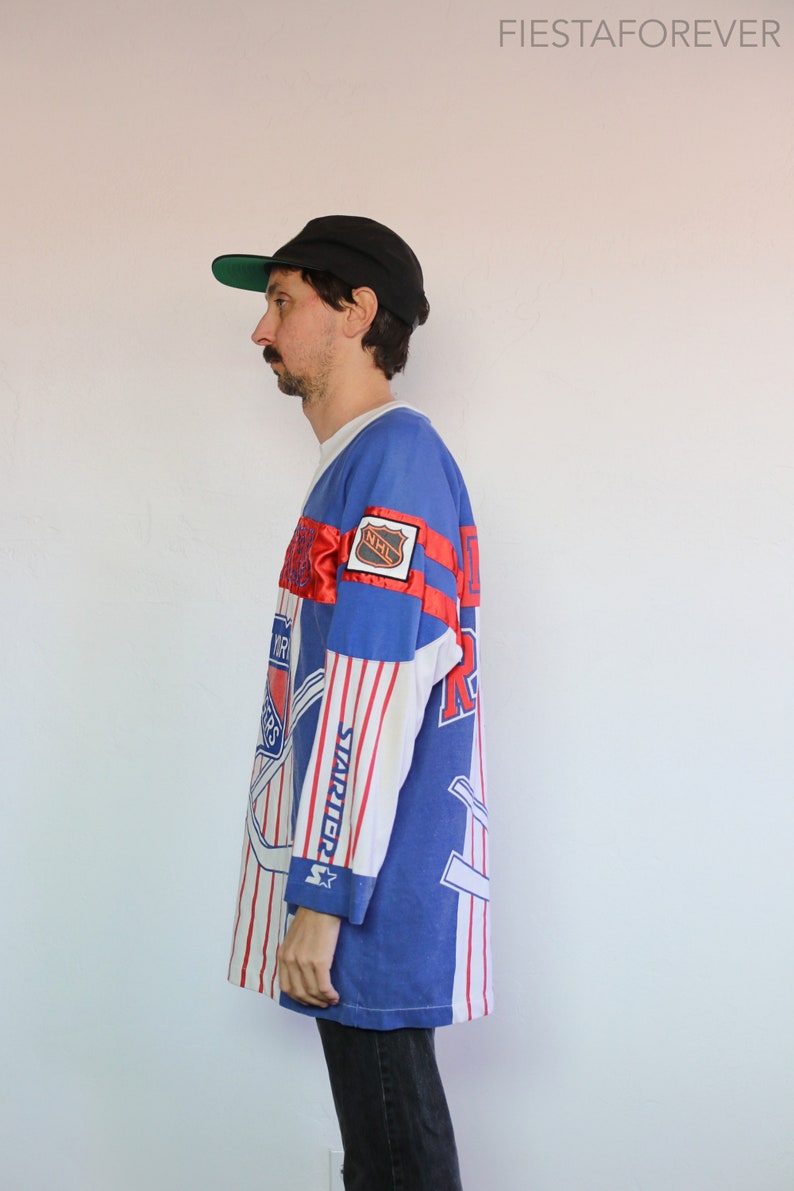 New York Rangers All Over Print Hockey Jersey Shirt Large