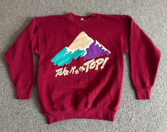 Ski-sweatshirt uit de jaren 90, maat M