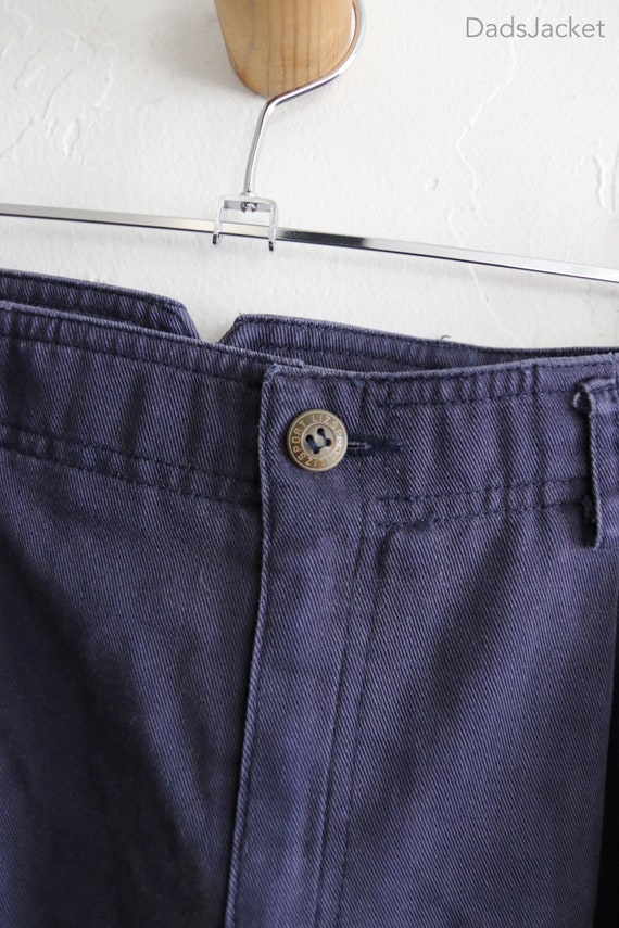 Liz Claiborne Pleated Trousers Navy Blue 27" x 25" - image 4