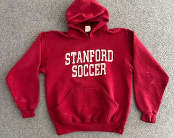 Stanford University Soccer Hoodie M.J. Soffe Maat M