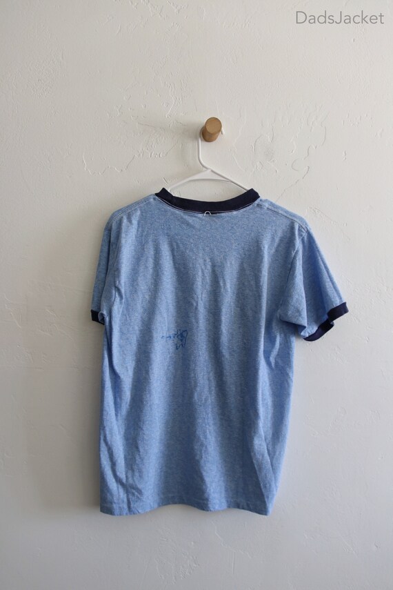 70s Oak Creek Ranch School Arizona Ringer Blue Heathe… Gem