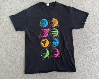 Vintage 1993 Solar Orbits Galaxy Space Theme Graphic T-shirt Size