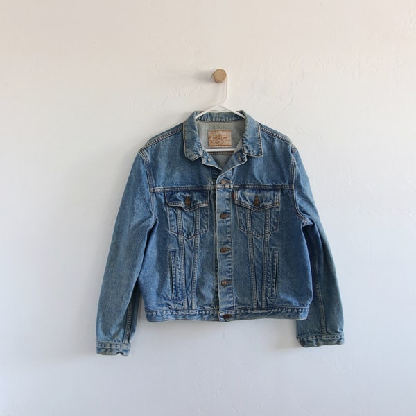 vintage Veste en jean Levis délavée légère Medium