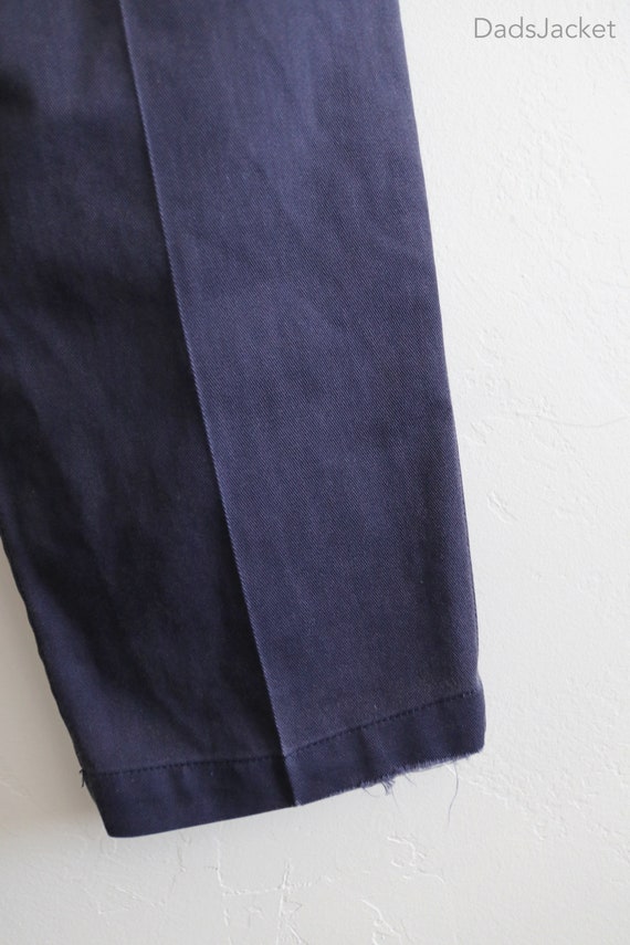 Liz Claiborne Pleated Trousers Navy Blue 27" x 25" - image 5