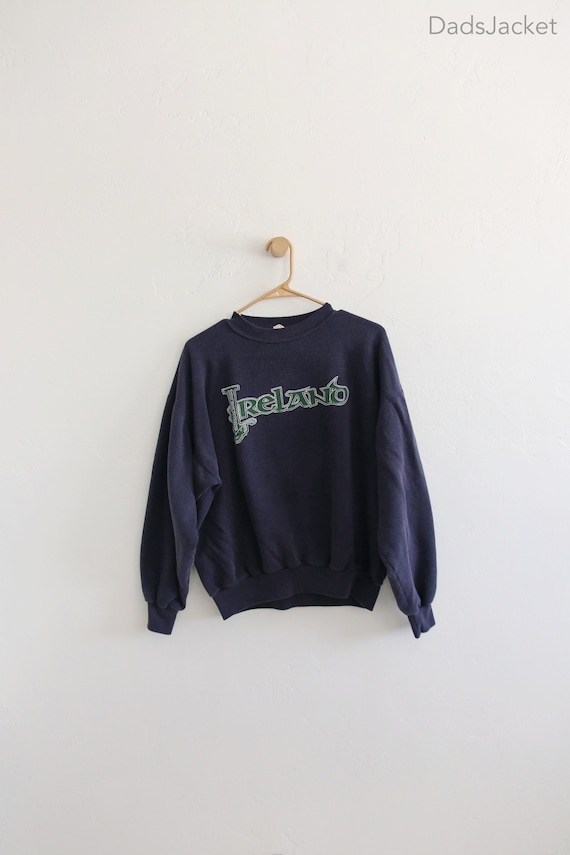 Ireland 80s Navy Blue Sweatshirt Large