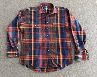 Wrangler geruit overhemd met lange mouwen en knopen uit de jaren 90 XL