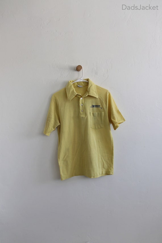 70s Polo Knit Employee Shirt Large - image 1