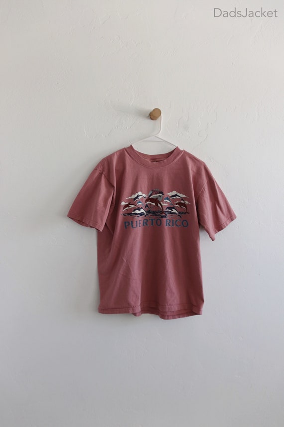 Dolphins 90s Puerto Rico Fushia Pink Tee