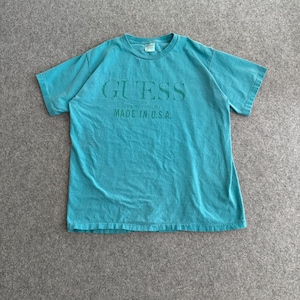 90s Guess Teal Single Stitch Tee Large