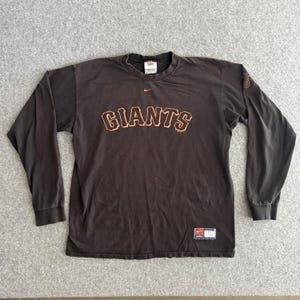 Giants San Francisco Long Sleeve Nike Black Faded Tee Large