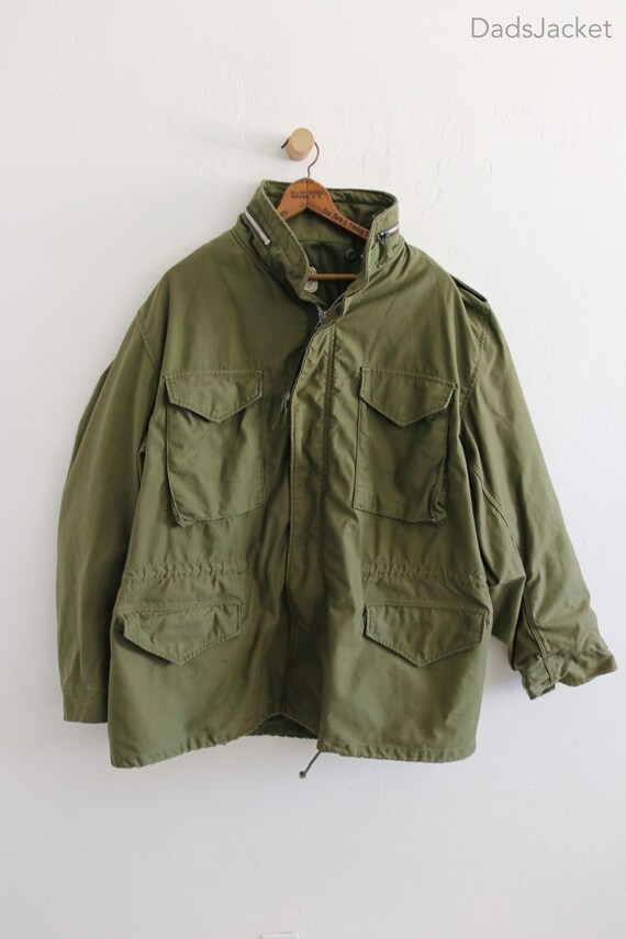 70s M65 Olive Drab US Army Field Jacket XL Gem
