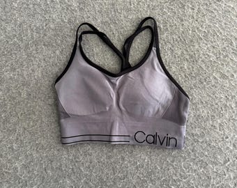 Calvin Klein gewatteerde sporttanktop met atletische bh, klein