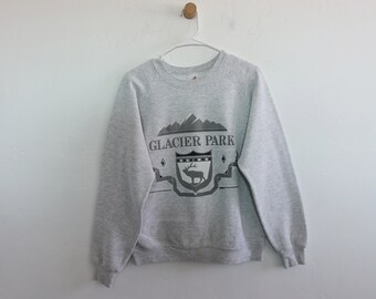 Glacier Park Gray Heather 80s Sweatshirt Large