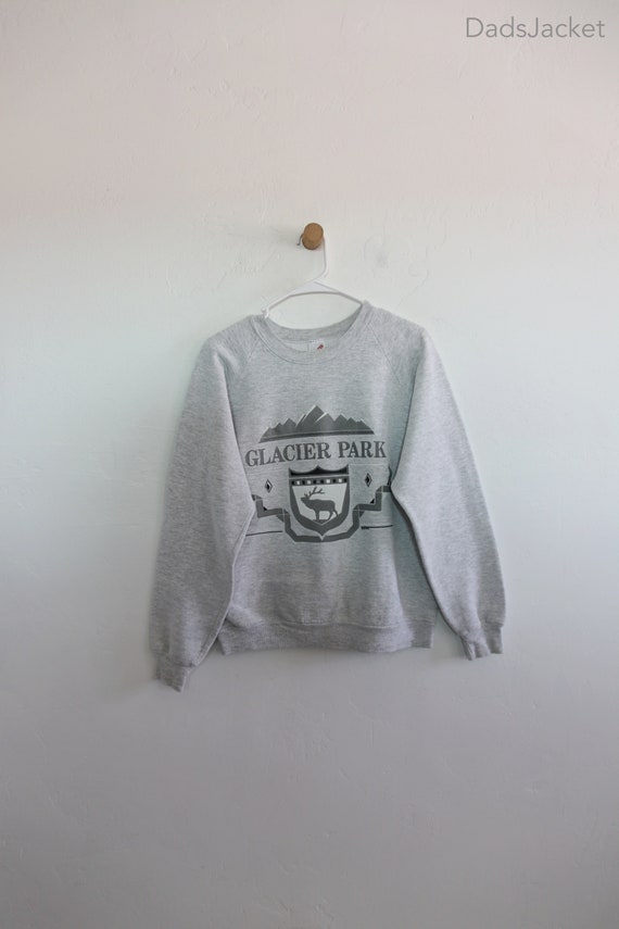 Glacier Park Gray Heather 80s Sweatshirt Large