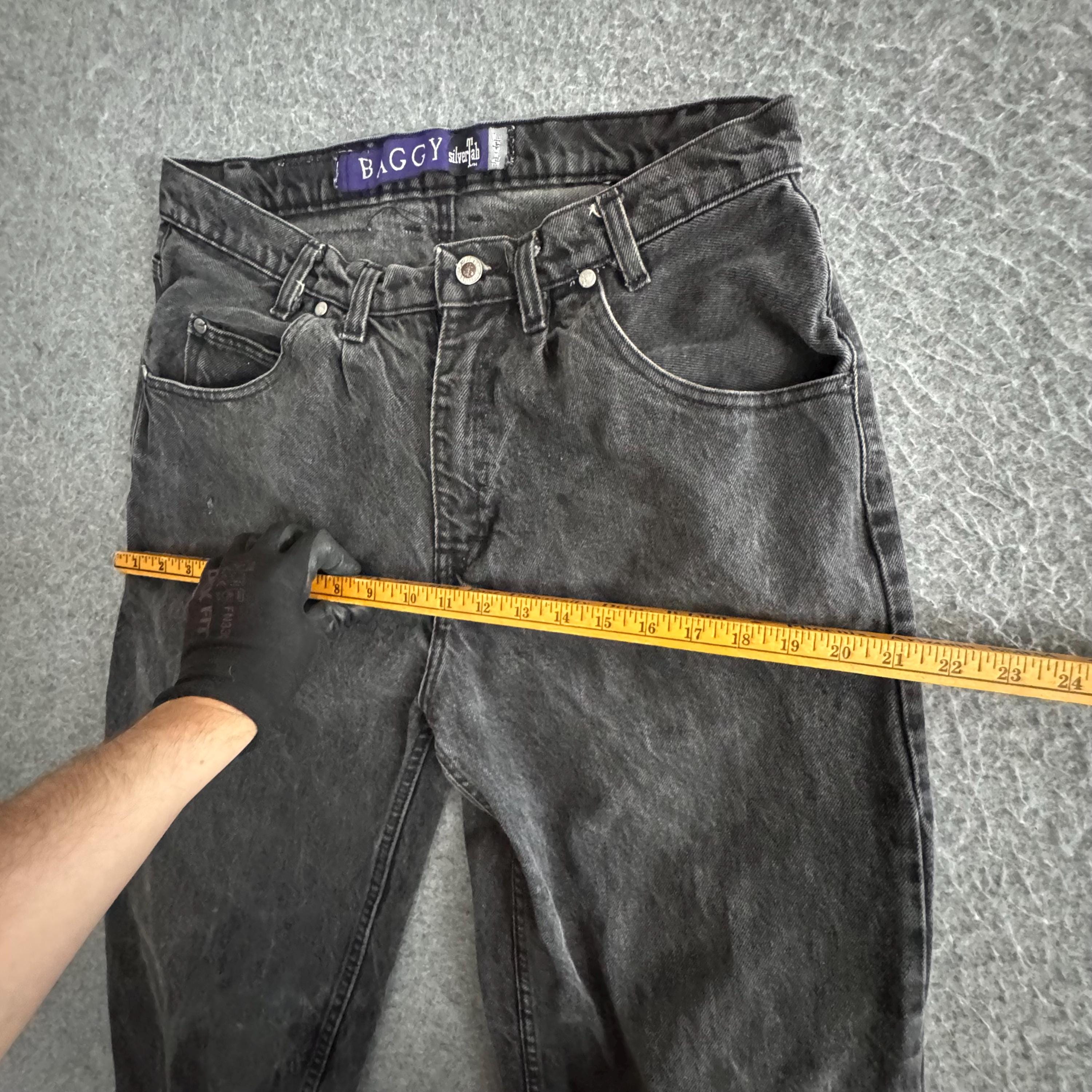 90s Levis Silvertab Black Baggy Denim Jeans 31 X 28 - Etsy