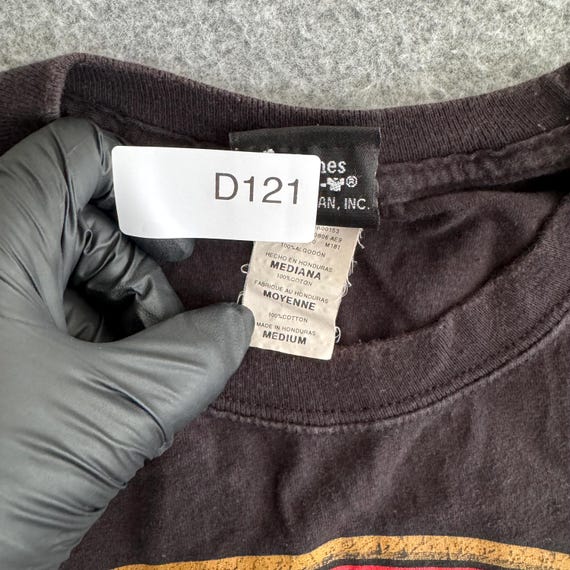 Harley Davidson Skull Angel Wings Black y2k Medium - image 3