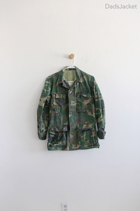 Camo Military ERDL RipStop 80s Jacket USMC Stencil X โฆ - Gem