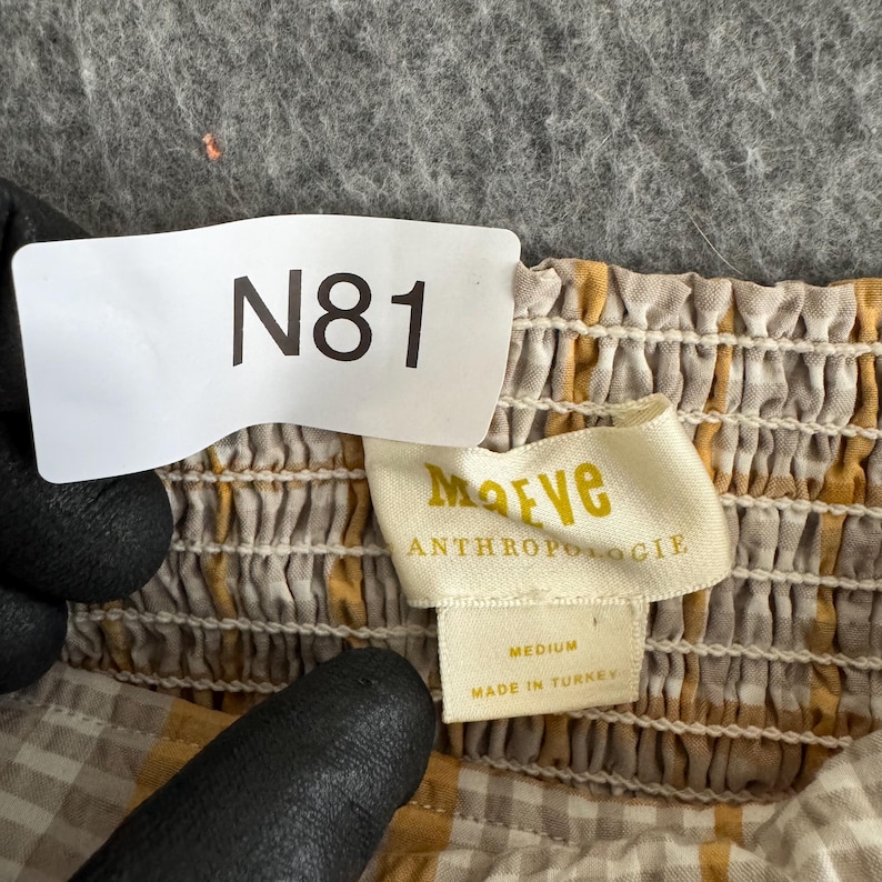Anthropologie Maeve Plaid Square-Neck Blouse Medium image 2
