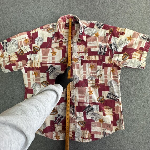 Traveler Pentogram Patterned Button Short Sleeve … - image 4