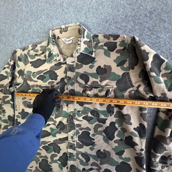 Camo Canvas Duck Pattern Hunting Long Sleeve 80s … - image 3