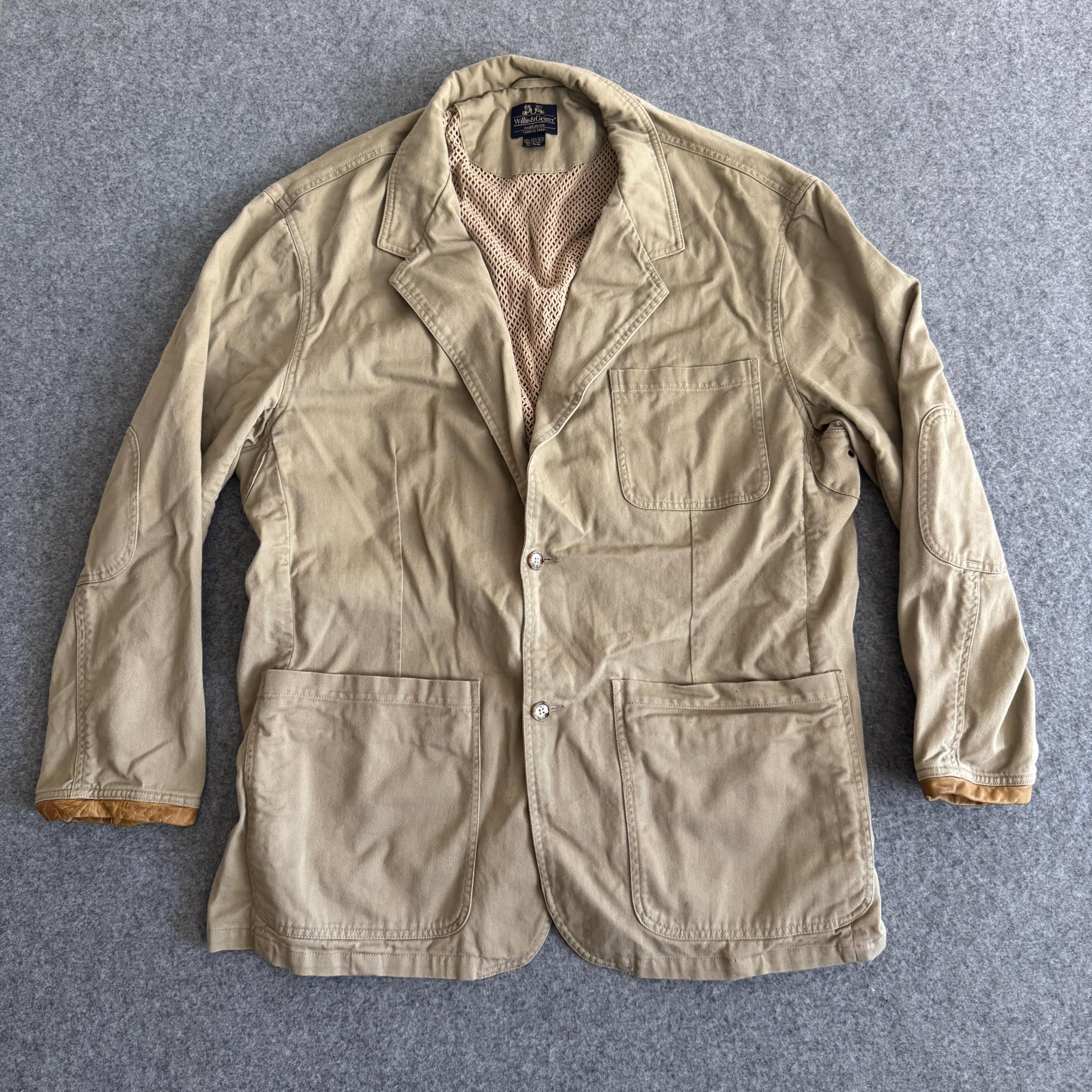 Willis & Geiger Canvas Safari Bush Field Hunting Khaki Jacket XL Willis & Geiger Canvas Safari Bush Field Hunting Khaki Jacket XL