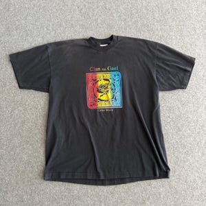 Celtic Music 90s Tee Clan na Gael Single Stitch Black Faded Tee 2XL