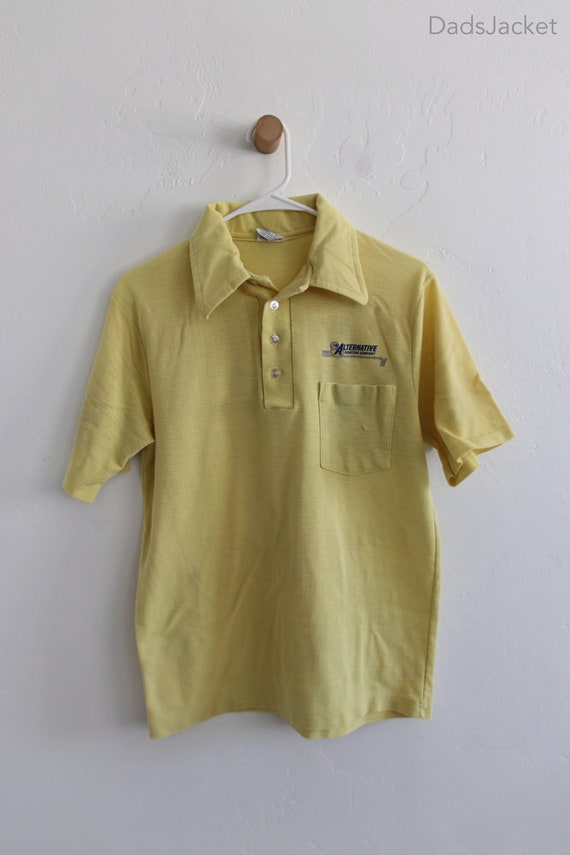 70s Polo Knit Employee Shirt Large - image 2