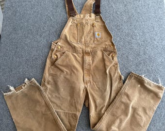 Peto Carhartt de lona desgastada color tostado, 35 x 28