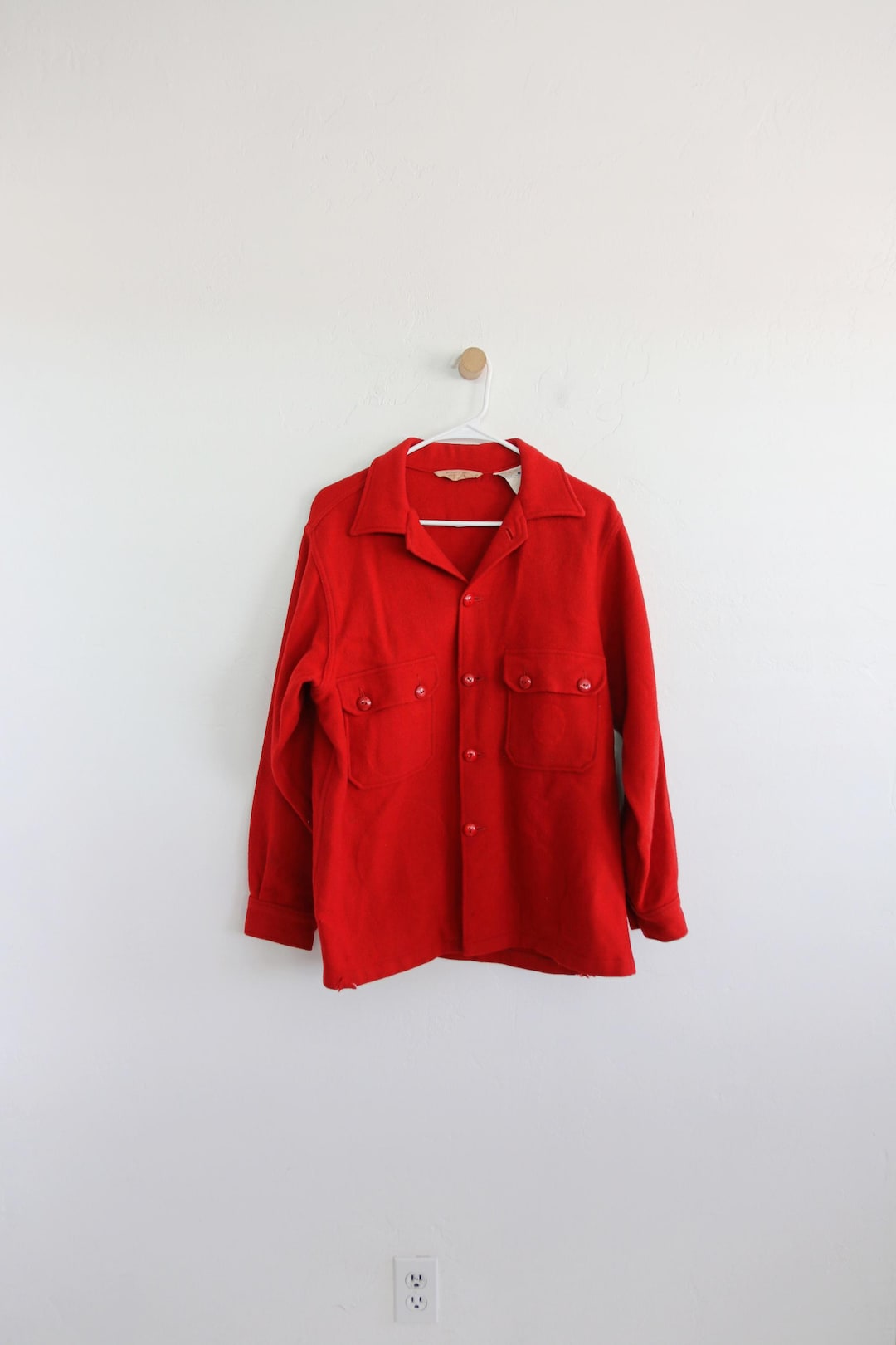 トップス 70s Boy Scouts wool jacket 48 Boy Scouts Shirt Official Wool Jacket 70s Size 44 - Etsy