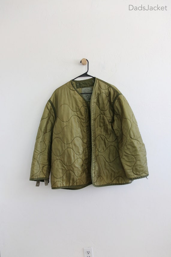 Green Military Liner Jacket Large