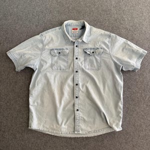 Wrangler Chambray Short Sleeve Button Shirt 2XL