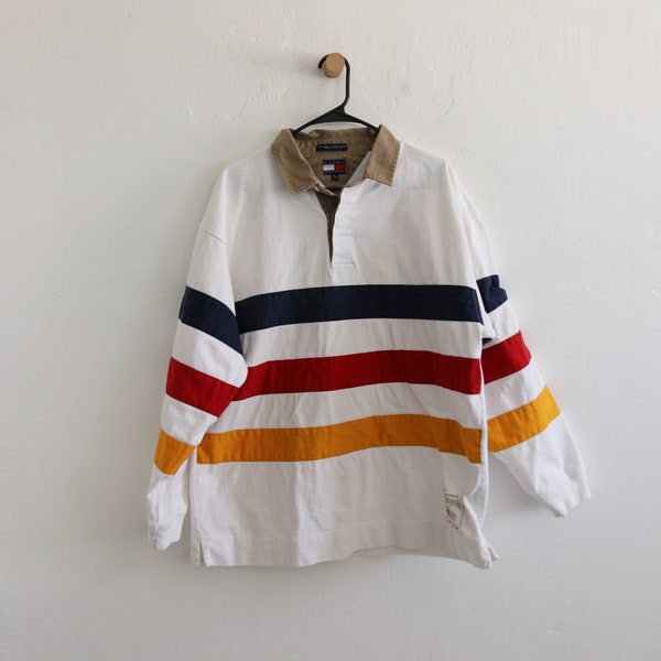 Rugby Long Sleeve Striped Tommy Hilfiger Shirt XL