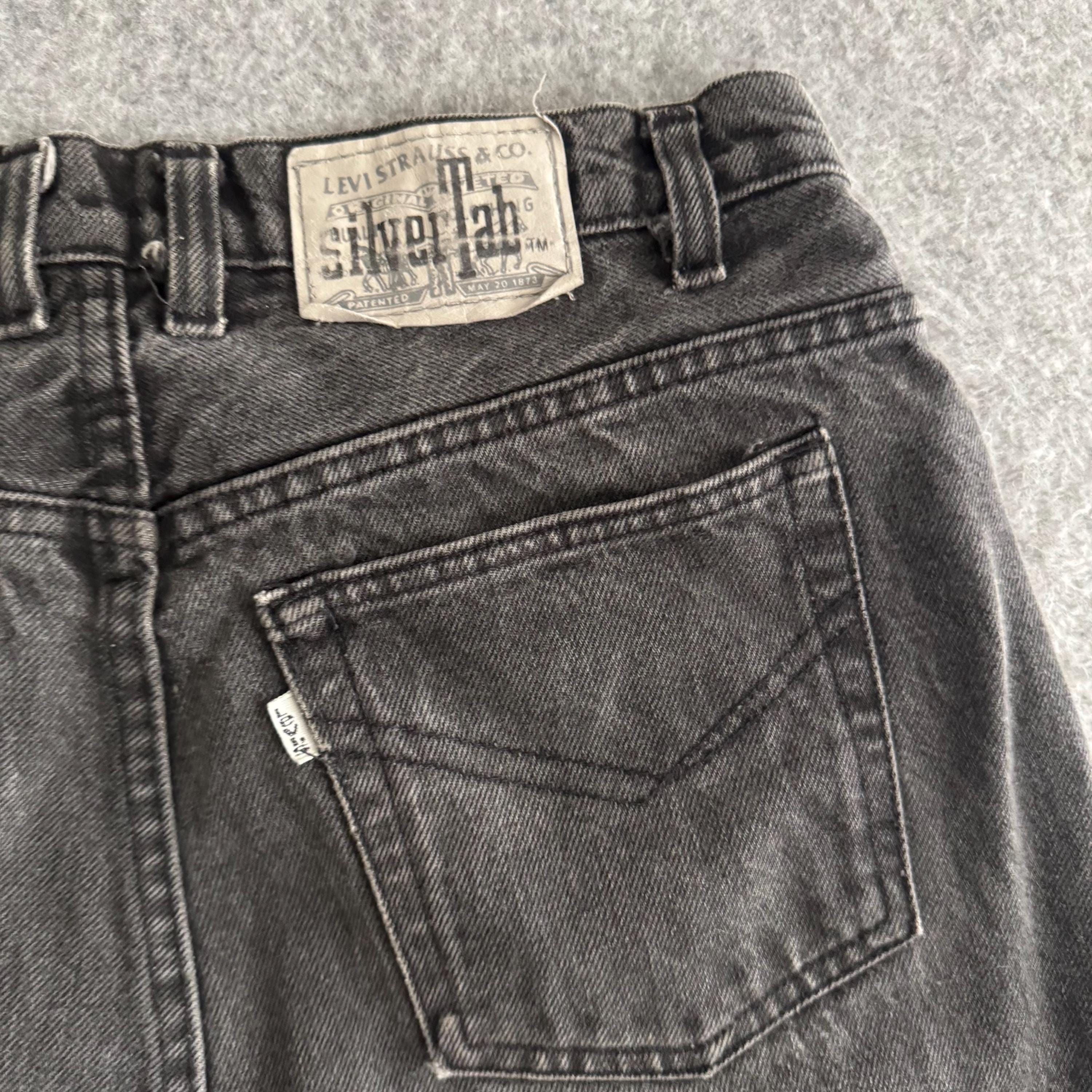 90s Levis Silvertab Black Baggy Denim Jeans 31 X 28 - Etsy