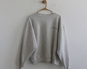 Boxy Gray Heather Blank JcPennys 80s Sweatshirt XL
