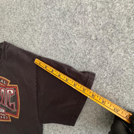 Harley Davidson Skull Angel Wings Black y2k Medium - image 6