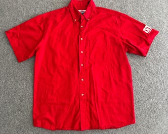 Trading Spaces TLC TV-show button show crew shirt maat M
