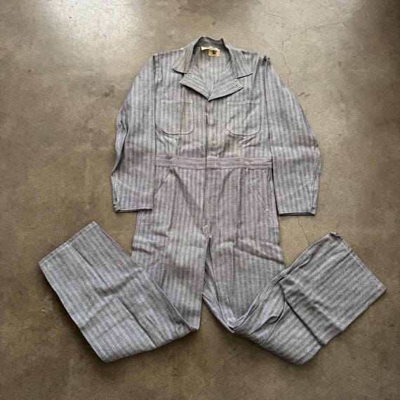 60s Blue Bell Deadstock Wrangler Herringbone Coveralls 60s Blue Bell Deadstock Wrangler Herringbone Coveralls