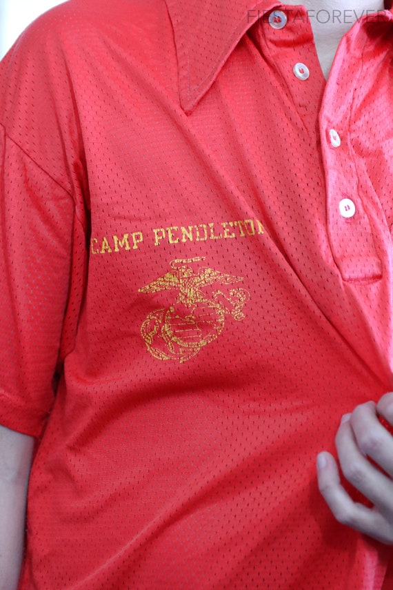 Mesh Military 70s Camp Pendleton Shirt XL - image 5