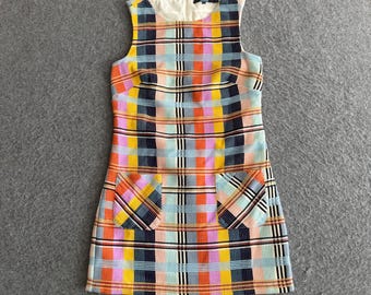 Eva Franco Anthropologie geruite jurk maat 6