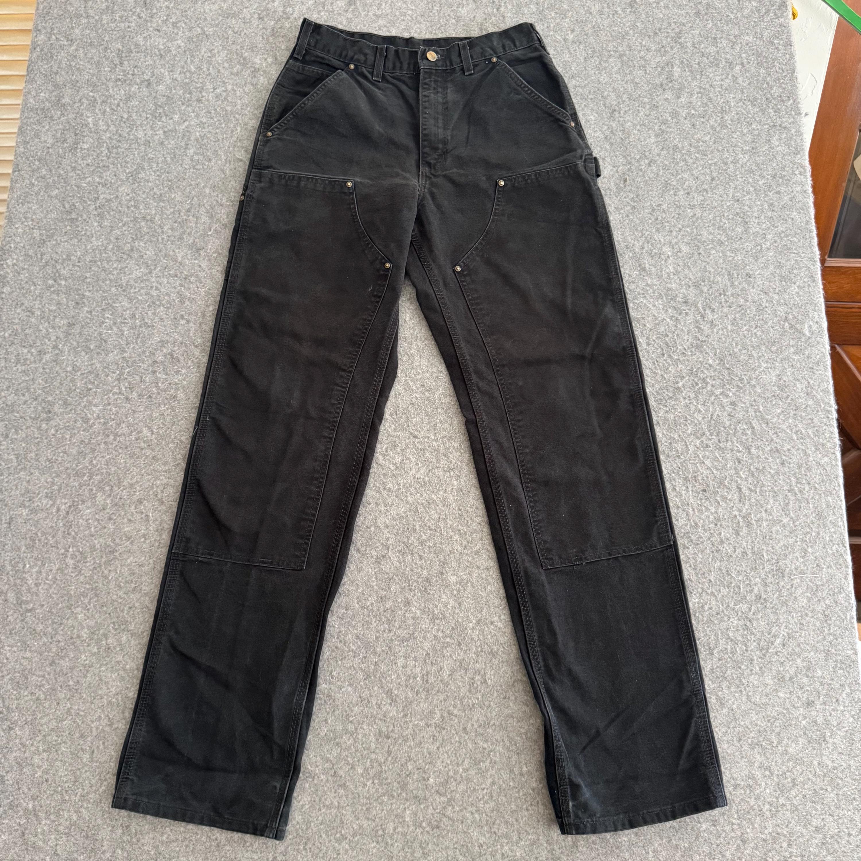 Vintage Carhartt Pants Black Double Knee - Etsy