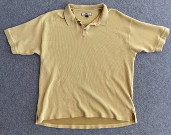 Polo de golf texturizado de algodón y seda Tommy Bahama, color amarillo descolorido, talla 2XL