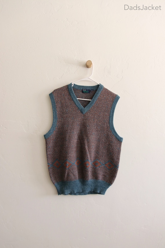 90s Arrow Sweater Vest Acrylic Large