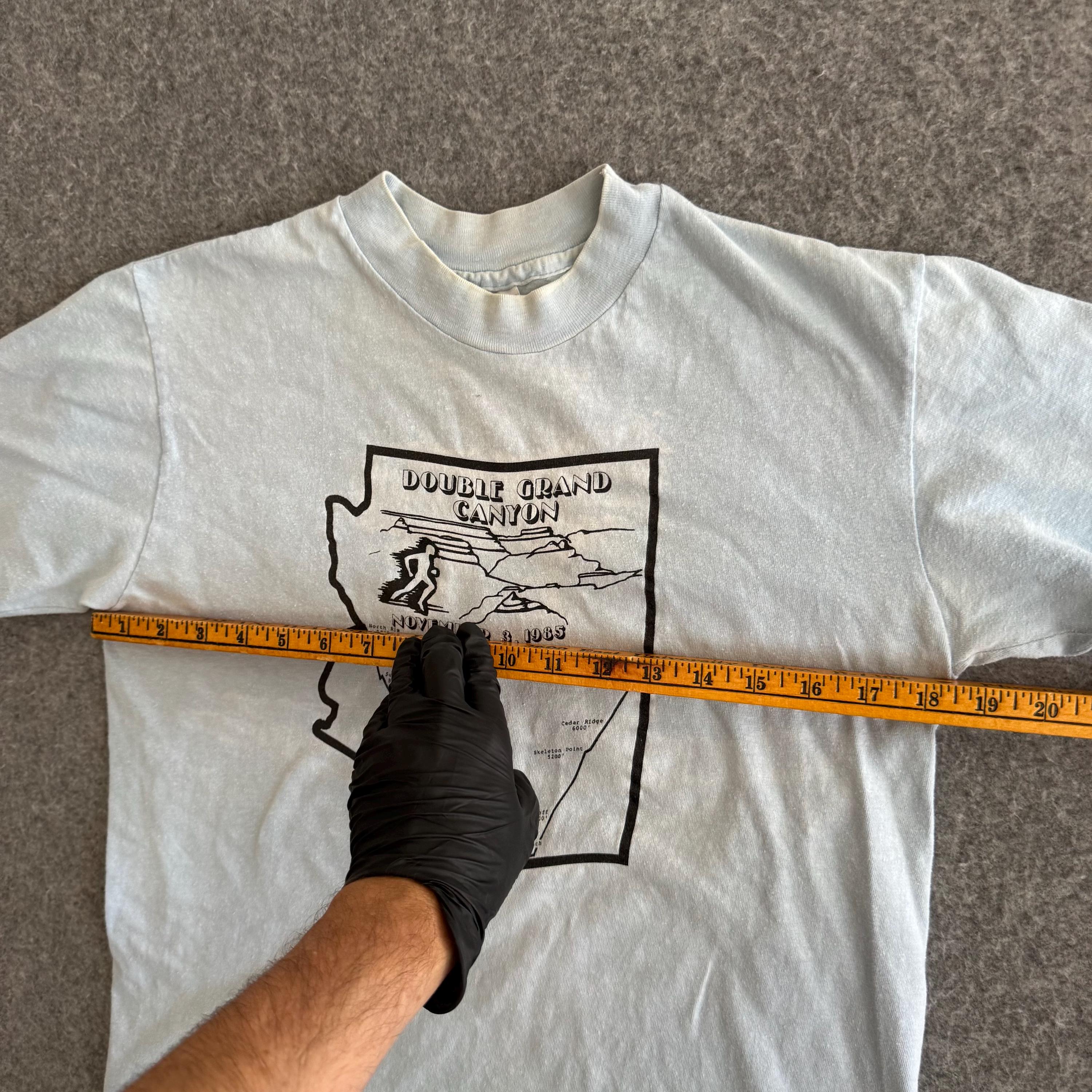Grand Canyon Vintage 80s Marathon Single Stitch Tee Pastel Blue