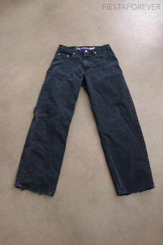 90s Levis Silvertab Black Distressed Mega Wide Leg